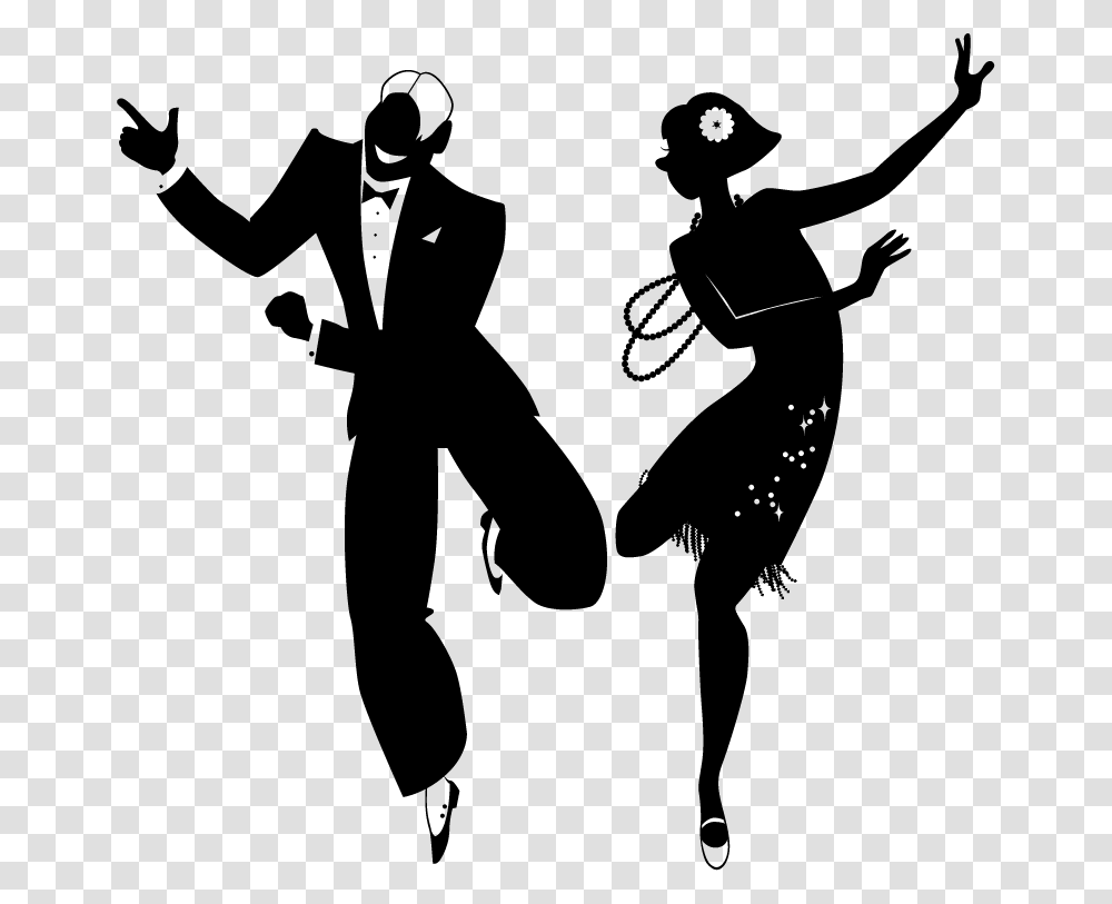 Index Of 1920s Dancing Silhouette, Stencil, Person, Ninja, Duel Transparent Png