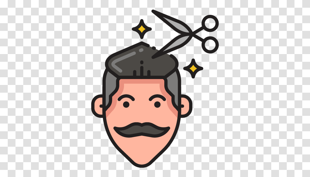 Index Of Assetsimgsaksiconspng512 Man Hair Cut Icon, Face, Mustache, Text, Weapon Transparent Png