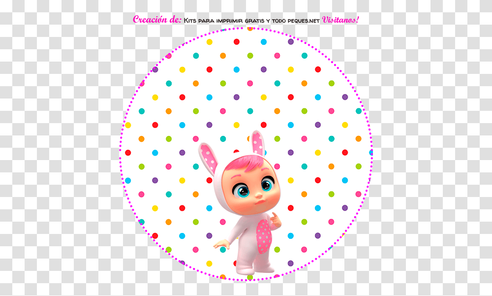 Index Of Cry Babies Etiquetas, Texture, Polka Dot, Doll, Toy Transparent Png