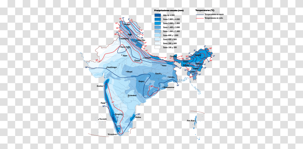 India Climate Map Map, Diagram, Atlas, Plot, Horse Transparent Png