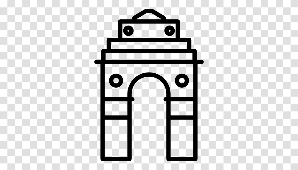 India Gate Clipart Black And White Clip Art Images, Label, Stencil, Number Transparent Png