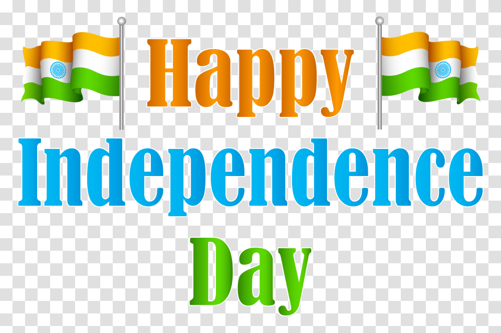 India Happy Independence Day Clip Art Image, Label, Word, Logo Transparent Png