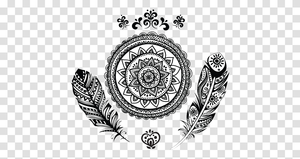India Image Mandala Tattoo, Doodle, Drawing, Pattern Transparent Png