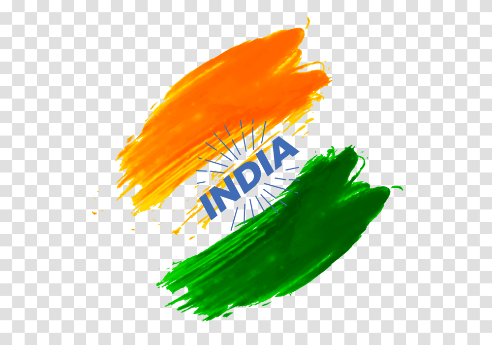 India Independence Day Brush Color Splash Badge India, Floral Design, Pattern Transparent Png