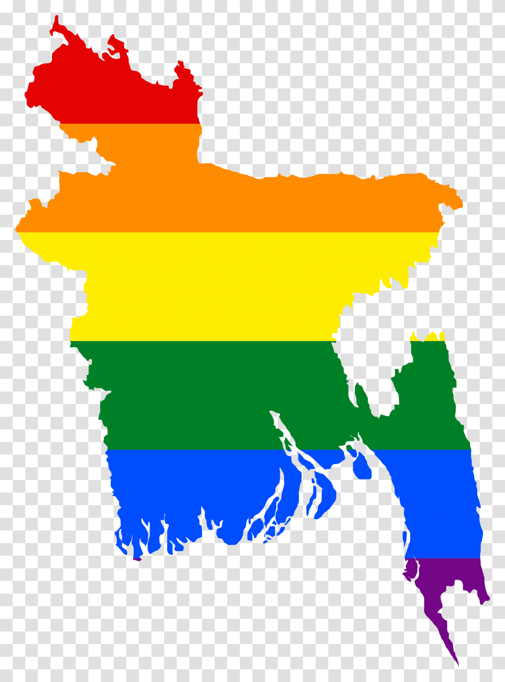 India Lgbt Bangladesh Map Flag, Poster, Outdoors, Nature, Silhouette Transparent Png