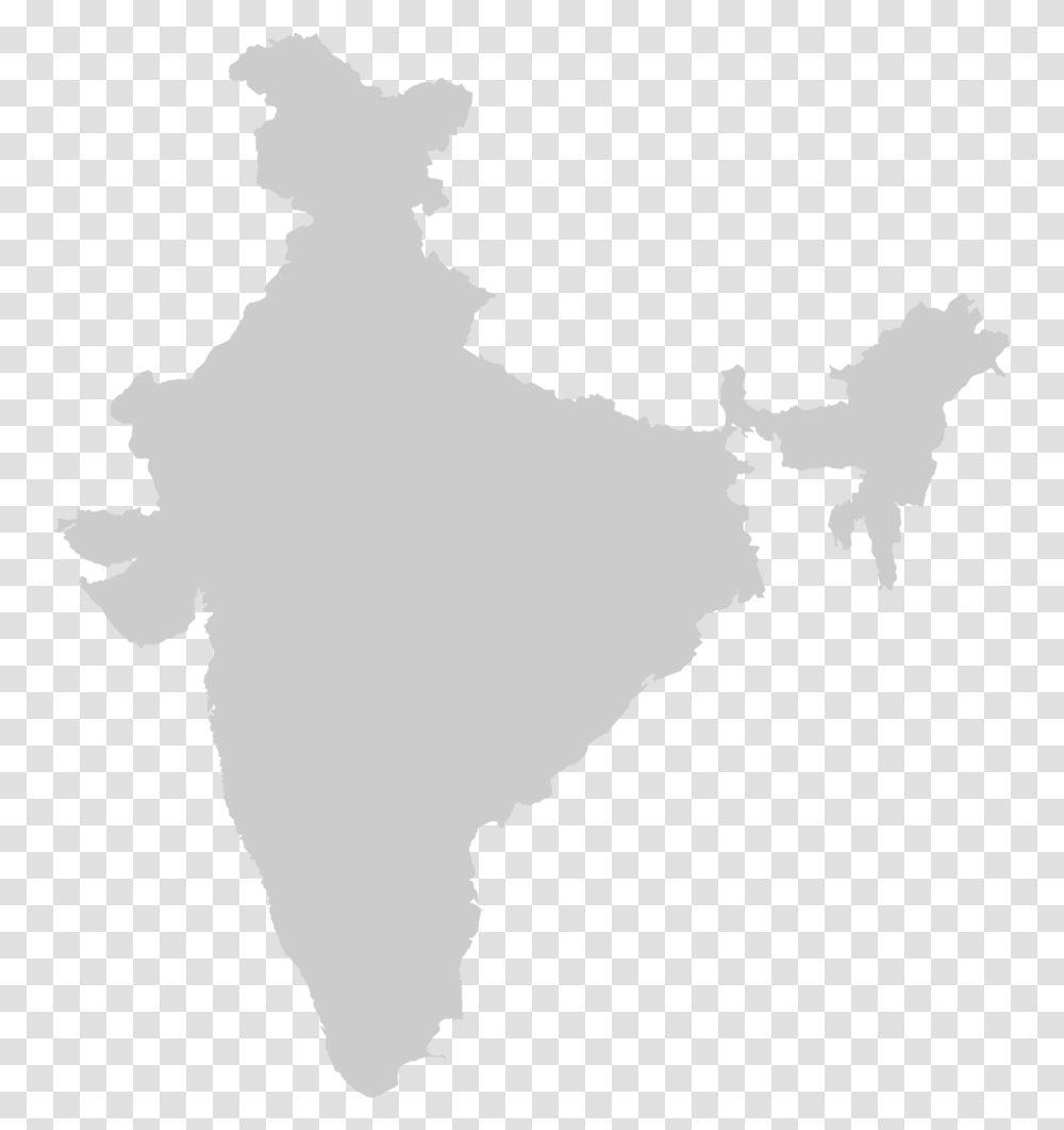 India Map Clip Art India Map In Grey, Silhouette, Stencil, Person Transparent Png