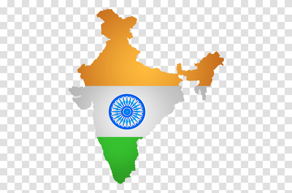 India Map Flag Clip Art, Logo, Trademark Transparent Png