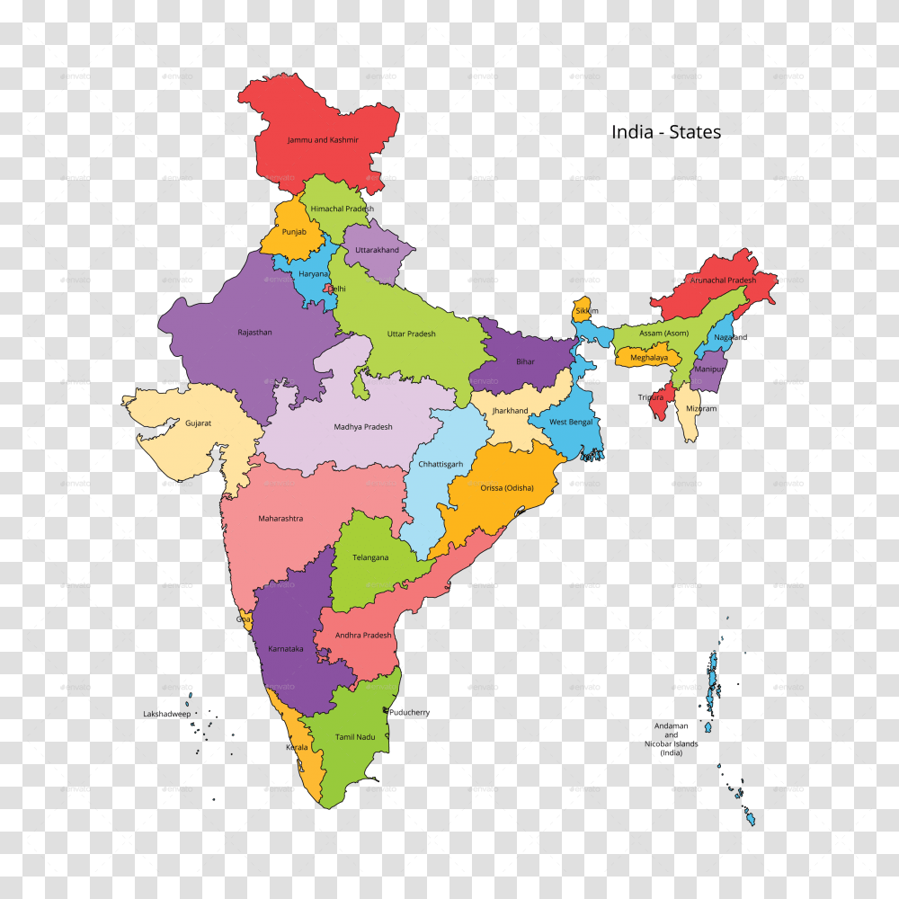India Map Outline With States, Plot, Diagram, Atlas, Triangle Transparent Png