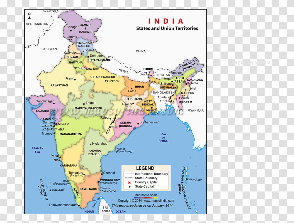 India Political States With Capital, Plot, Map, Diagram, Vegetation Transparent Png