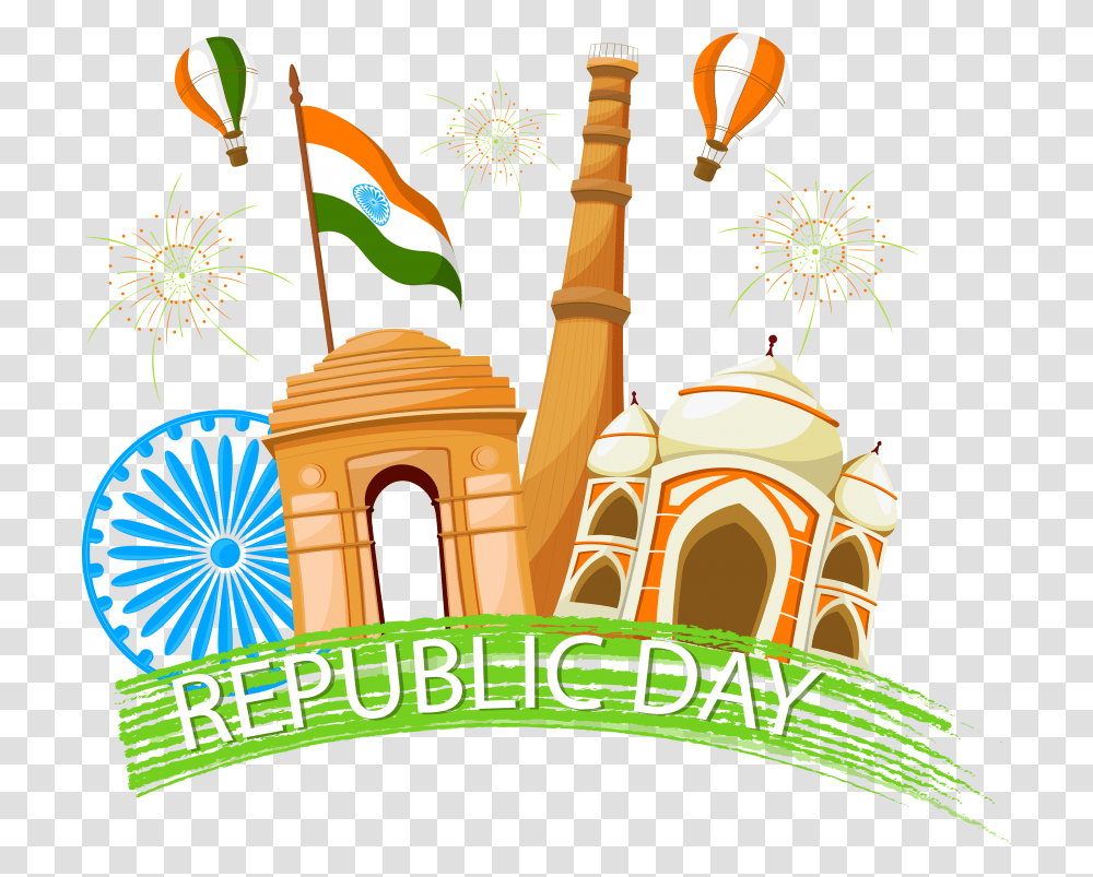 India Republic Day Vector, Dome, Architecture, Building Transparent Png