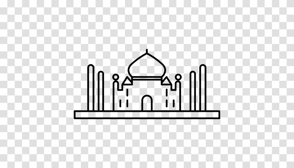 India Taj Mahal Travel Building Icon With And Vector Format, Gray, World Of Warcraft Transparent Png
