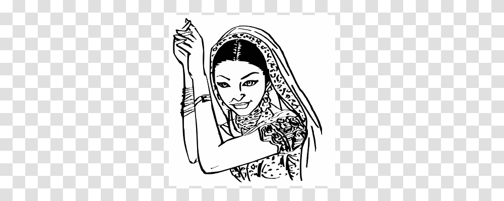 Indian Drawing, Face, Female Transparent Png
