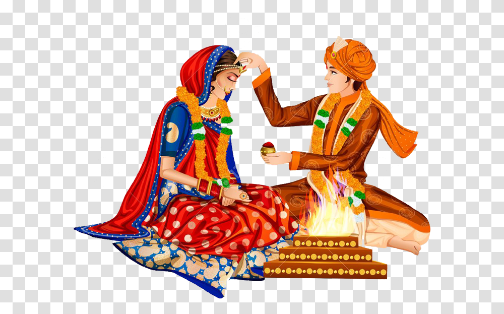 Indian Bride And Groom Wedding Image Hindu Wedding Indian Wedding Painting, Person, Performer, Leisure Activities, Dance Pose Transparent Png