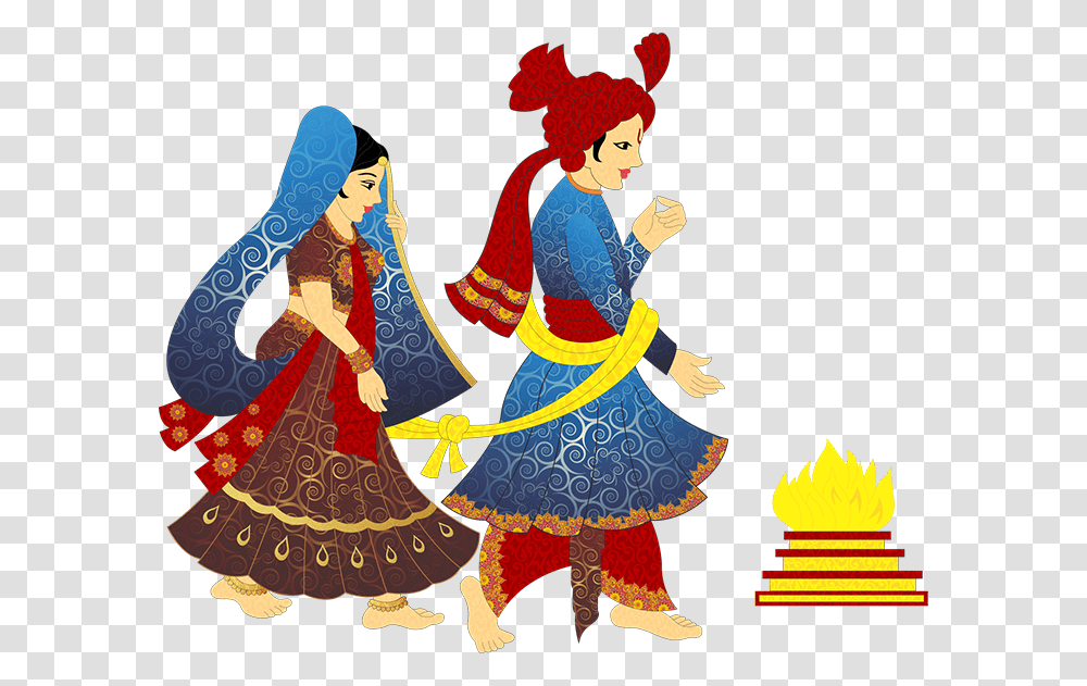 Indian Clipart Bride Groom Indian Wedding, Performer, Person, Human, Dance Pose Transparent Png