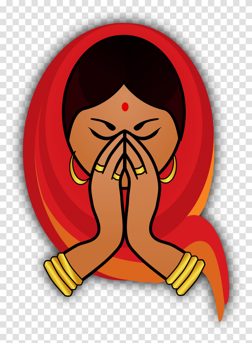 Indian Clipart Wedding Welcome Clipart, Prayer, Worship Transparent Png