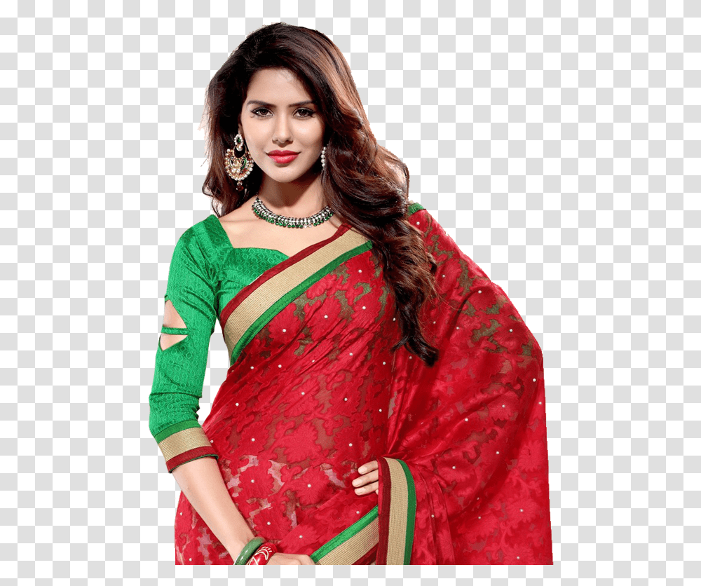 Indian Clothes, Apparel, Sari, Silk Transparent Png