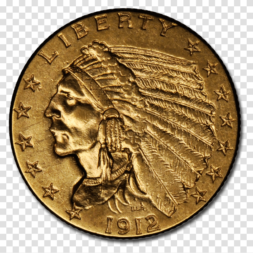Indian Coins Piece 20 Dollars Or, Money, Painting, Gold Transparent Png