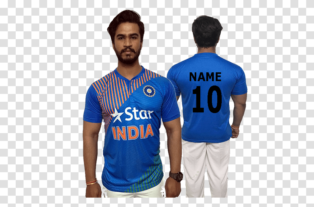 Indian Cricket Team India Cricket Jersey, Apparel, Person, Human Transparent Png
