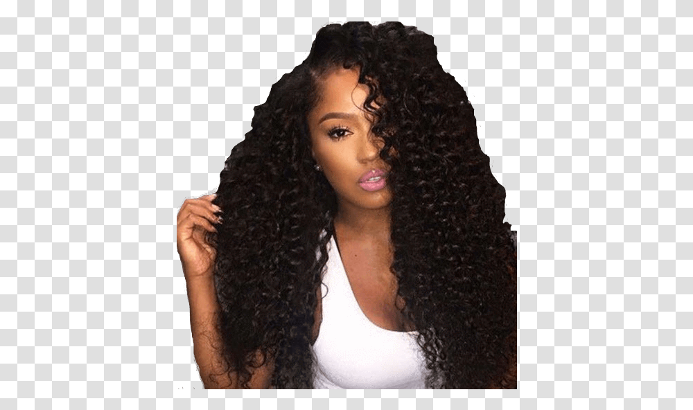 Indian Deep Curly Hair, Person, Human, Wig, Black Hair Transparent Png