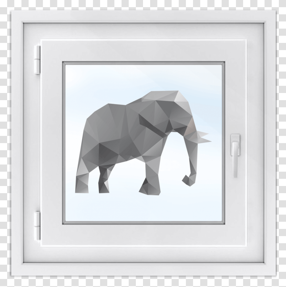 Indian Elephant African Elephant Elephantidae Indian Elephant, Window, Canvas, Modern Art Transparent Png
