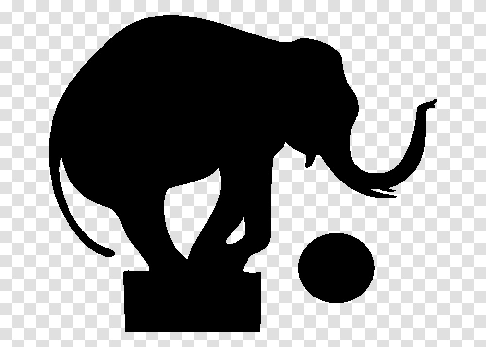 Indian Elephant African Elephant Wildlife Silhouette Silhouettes Of Circus Animals, Gray, World Of Warcraft Transparent Png