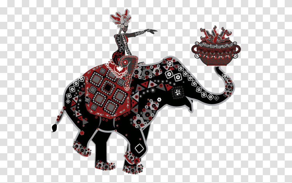 Indian Elephant Drawing Clip Art Decoration Outline Images In Elephant, Mammal, Animal, Horse, Armor Transparent Png