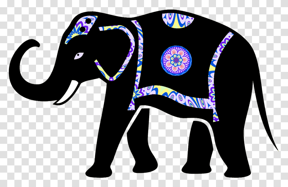 Indian Elephant Silhouette, Apparel, Mammal, Animal Transparent Png