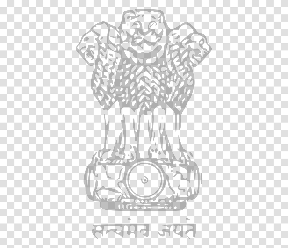 Indian Emblem India Coat Of Arm, Poster, Advertisement, Stencil Transparent Png