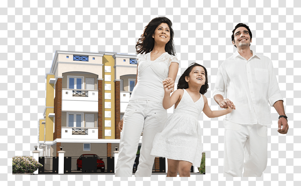 Indian Family Real Estate Download Real Estate Family, Person, Female, Dress Transparent Png