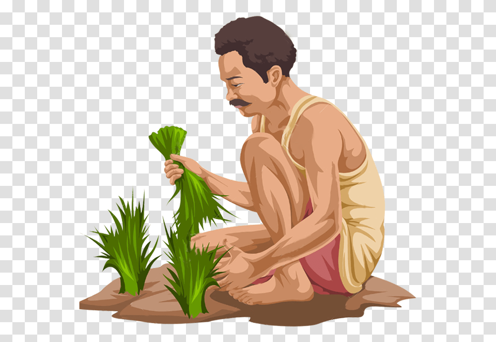 Indian Farmer Clipart, Person, Human, Plant, Outdoors Transparent Png
