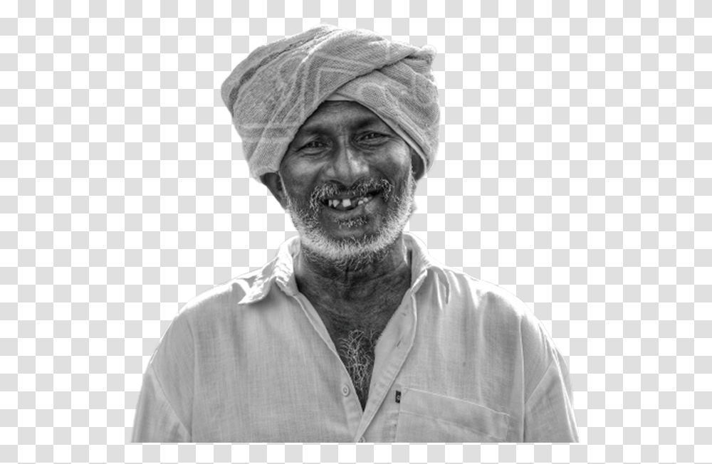 Indian Farmer Smiling, Apparel, Face, Person Transparent Png