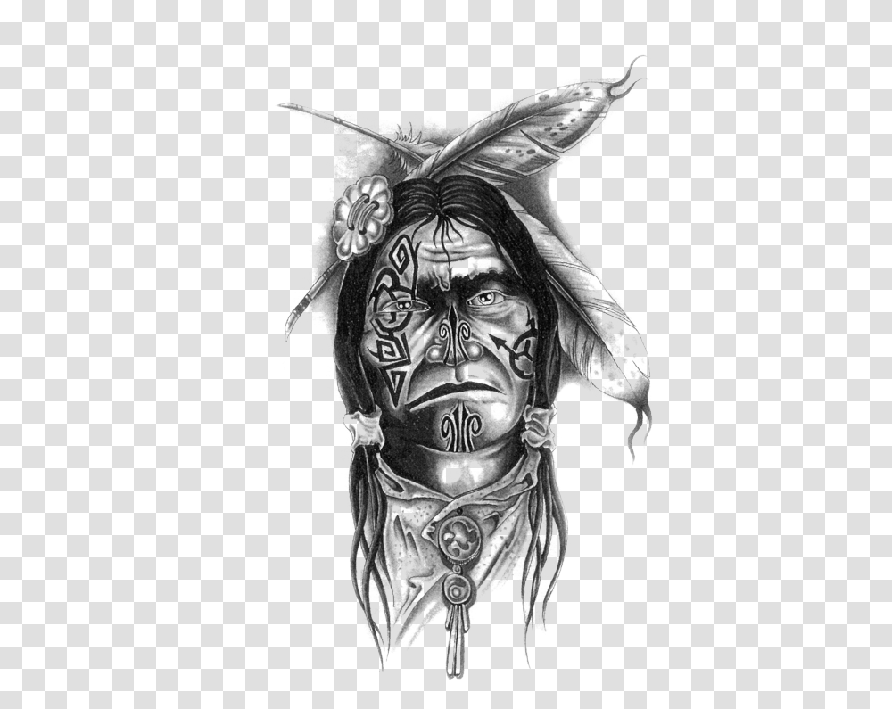 Indian Feather Men Native American Tattoos, Skin, Person, Human, Face Transparent Png