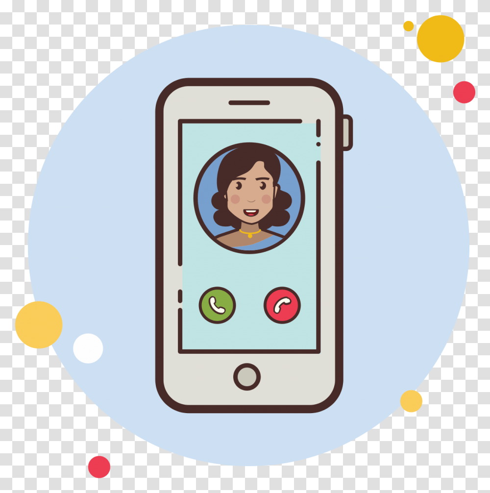 Indian Girl Phone Call Icon Girlphone Call Illustrations, Electronics, Mobile Phone, Cell Phone Transparent Png