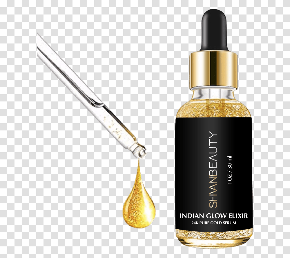Indian Glow Elixir 24k Gold Serum Perfume, Bottle, Shaker, Tin, Can Transparent Png