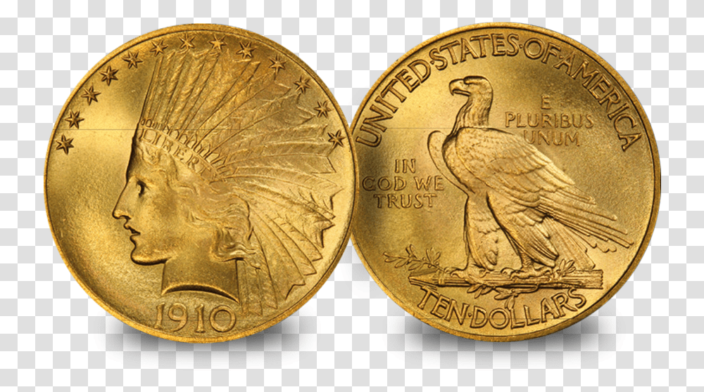 Indian Head Dollar Coin, Gold, Bird, Animal, Money Transparent Png