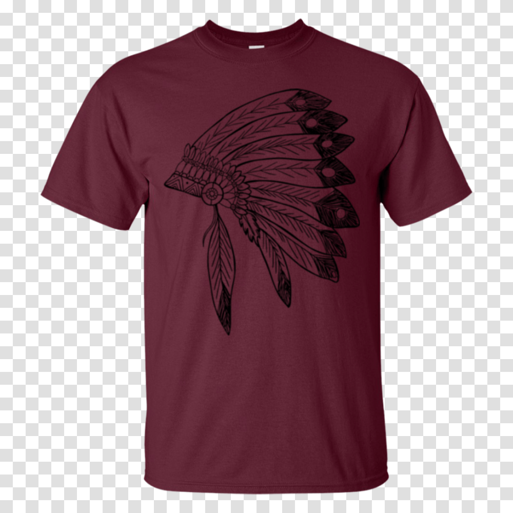 Indian Headdress Gildan Ultra Cotton T Shirt, Apparel, T-Shirt, Plant Transparent Png