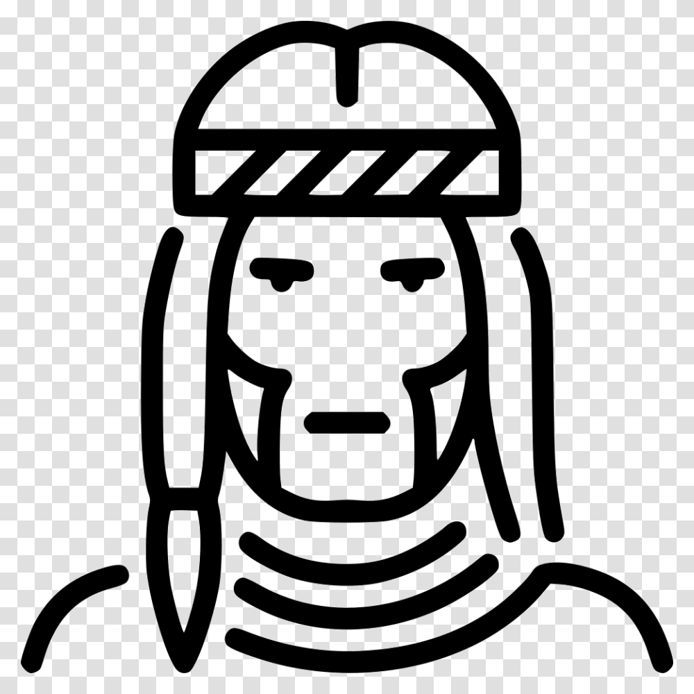 Indian Icon Svg Native American, Stencil, Doodle, Drawing Transparent Png
