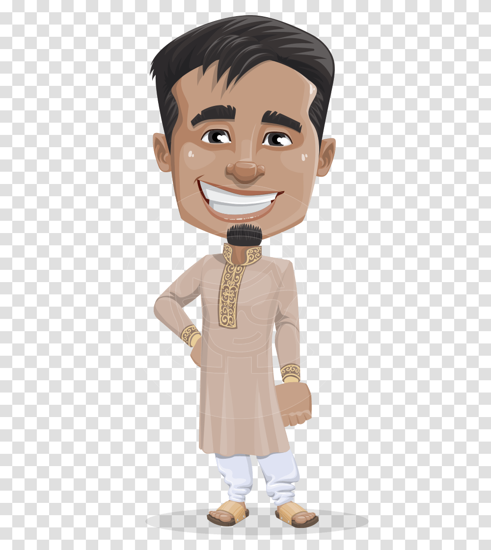 Indian Man Cartoon Vector Character Aka Sunder Indian Man Cartoon Characters, Person, Human, Face, Label Transparent Png