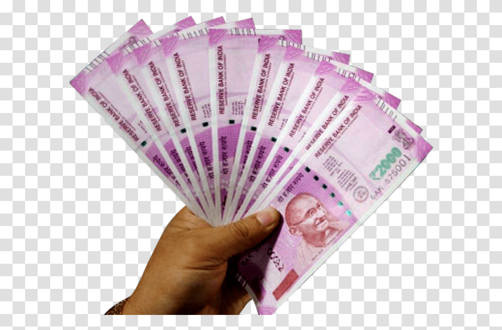 Indian Money In Hand 9 Lakh, Person, Human, Paper Transparent Png