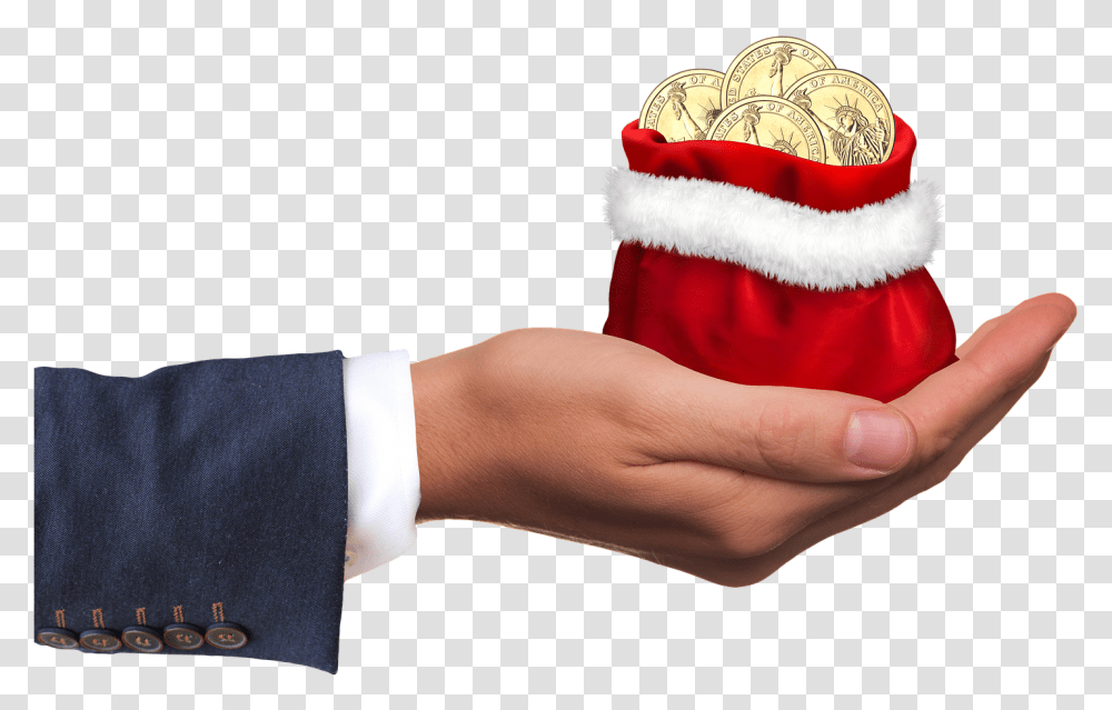 Indian Money In Hand, Gift, Person, Human, Christmas Stocking Transparent Png