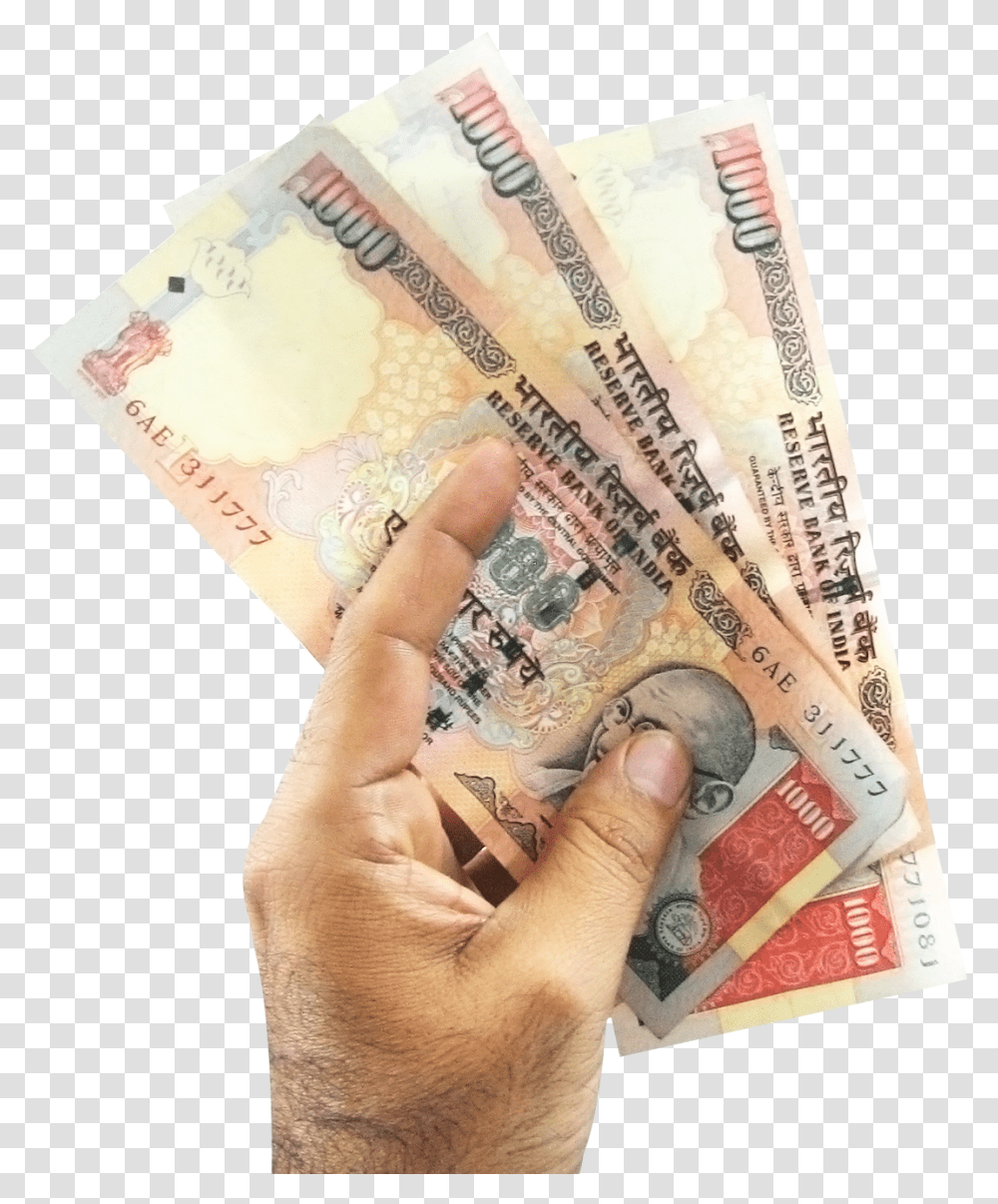 Indian Money In Hand, Person, Human, Book Transparent Png