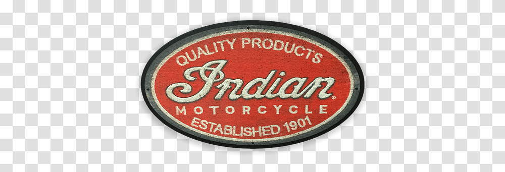 Indian Motorcycle Scripted Logo Patch Sign Label, Text, Sticker, Word, Symbol Transparent Png