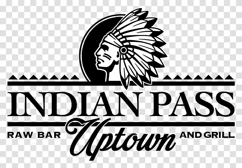 Indian Pass Raw Bar Uptown Logo Illustration, Trademark, Face Transparent Png