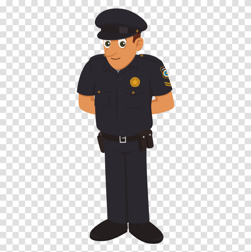 Полицейский на прозрачном фоне
