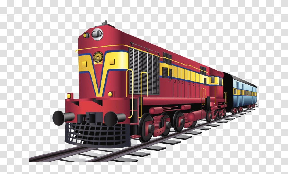 Indian Railway Train, Locomotive, Vehicle, Transportation, Wheel Transparent Png