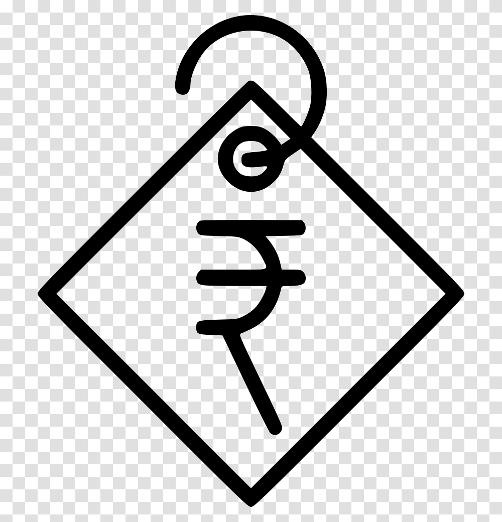 Indian Rupee Currency Price Tag Sale Shopping Svg Price In Rupees Icon, Triangle, Sign, Road Sign Transparent Png