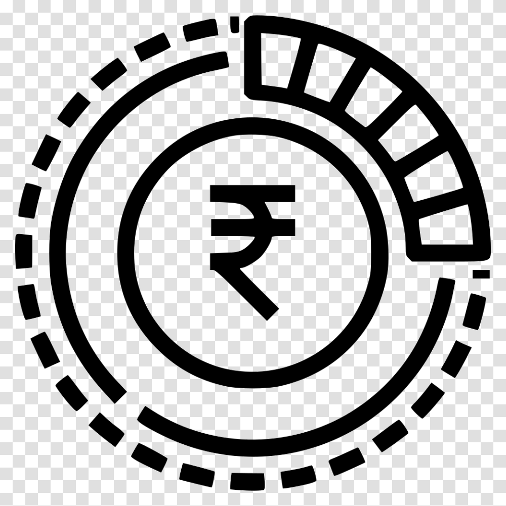 Indian Rupee Money Currency Finance Business Internet Cloud Icon, Number, Stencil Transparent Png
