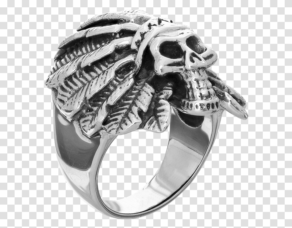 Indian Skull Ring Pre Engagement Ring, Helmet, Apparel, Platinum Transparent Png