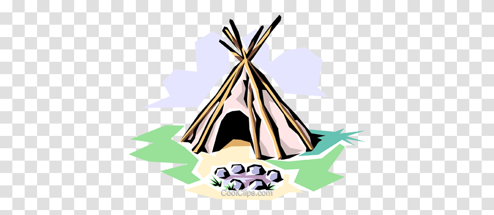 Indian Teepee Royalty Free Vector Clip Art Illustration, Camping, Tent, Leisure Activities, Mountain Tent Transparent Png