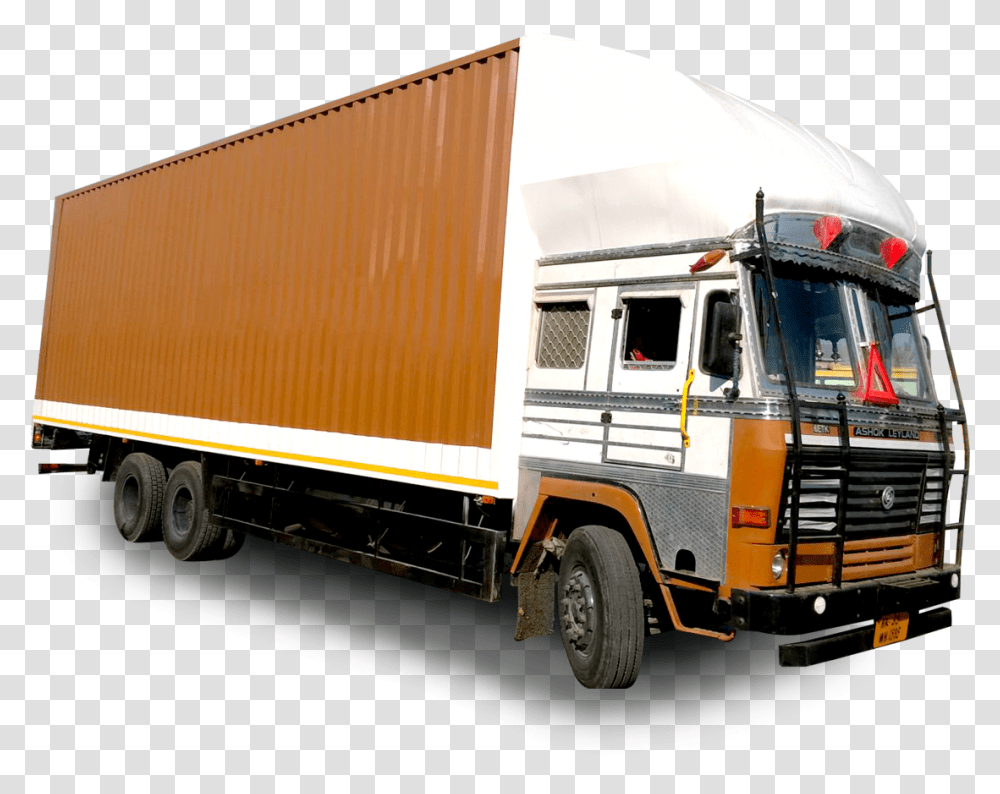 Indian Truck Container, Vehicle, Transportation, Trailer Truck, Van Transparent Png